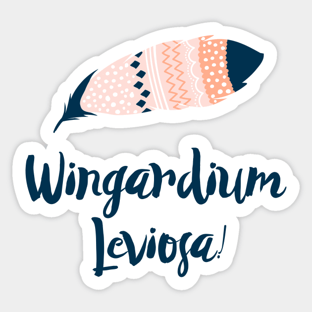 Wingardium Leviosa! Sticker by literarylifestylecompany